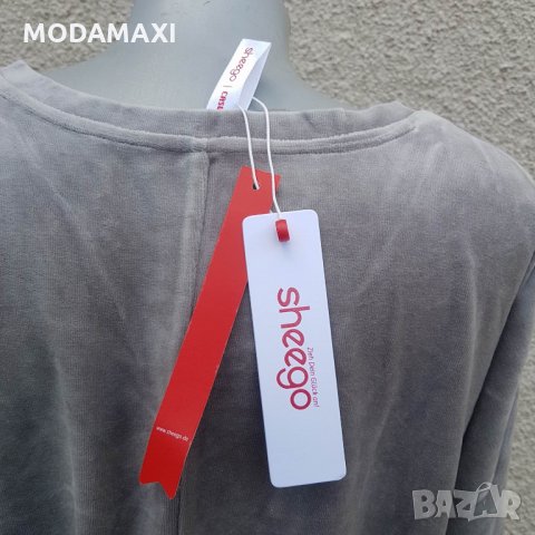 3XL Нова  блуза Sheego в сиво, снимка 6 - Блузи с дълъг ръкав и пуловери - 35746837