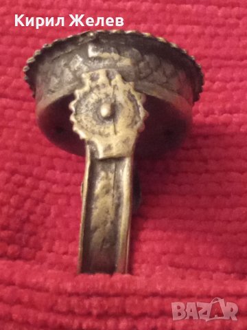 СТАР БОЛЯРСКИ САЧАНЕН ПРЪСТЕН САЧАН БРОНЗ 17-18 ВЕК МНОГО РЯДЪК РЪЧНА КУЮМДЖИСКА ИЗРАБОТКА 22628, снимка 7 - Антикварни и старинни предмети - 33045373