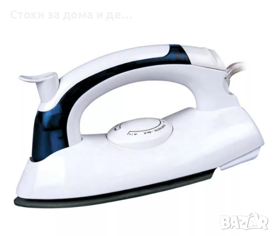 ✨Туристическа ютия ELEKOM ЕК-258, 800 W, Регулатор на температурата, Бял/Син , снимка 1