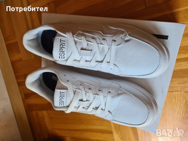 Нови бели мъжки обувки Esprit, снимка 5 - Спортно елегантни обувки - 41856046