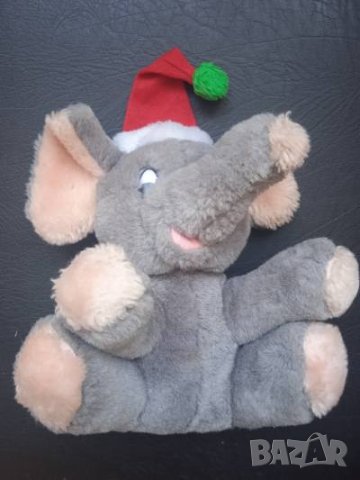 Слонче с коледна шапка (Коледа / Нова година), снимка 3 - Плюшени играчки - 42278055