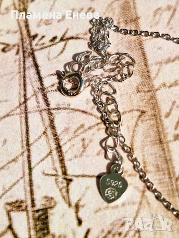 Колиета по модел на Van Cleef – сребърни бижута, снимка 17 - Колиета, медальони, синджири - 53744835