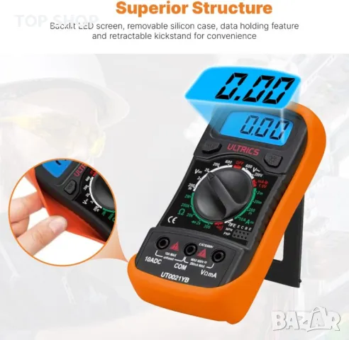 Цифров мултицет ULTRICS UT0021YB, снимка 6 - Гедорета - 48477017