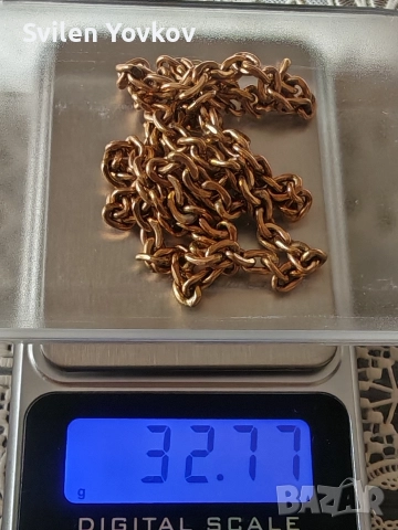 Продавам плътен български златен ланец като нов 14к 585 , снимка 11 - Колиета, медальони, синджири - 52905108