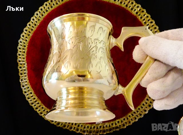 Бронзова чаша,халба Британска Индия,маркирана. , снимка 12 - Антикварни и старинни предмети - 41693297