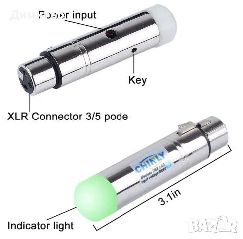 Безжични DMX 512 предаватели за сценично осветление, снимка 3 - Ресийвъри, усилватели, смесителни пултове - 56078950