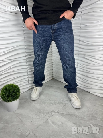 Мъжки дънки в син цвят тип " Baggy"