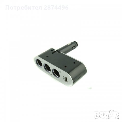 0100 Зарядно устройство с USB + РАЗКЛОНИТЕЛ ЗАПАЛКА 3 ГНЕЗДА, снимка 3 - Аксесоари и консумативи - 34555588