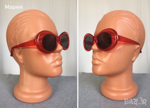 Нови Дамски Слънчеви Очила Червени Черни Прозрачни Кръгли Ретро Модел Модерни , снимка 10 - Слънчеви и диоптрични очила - 44448902