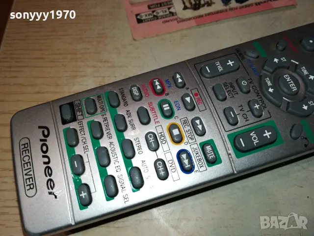 PIONEER RECEIVER REMOTE С ДИСПЛЕЙ-ВНОС SWISS 0101250155, снимка 7 - Ресийвъри, усилватели, смесителни пултове - 48508086