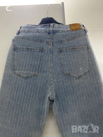 Дамски дънки с камъни, снимка 4 - Дънки - 52807556