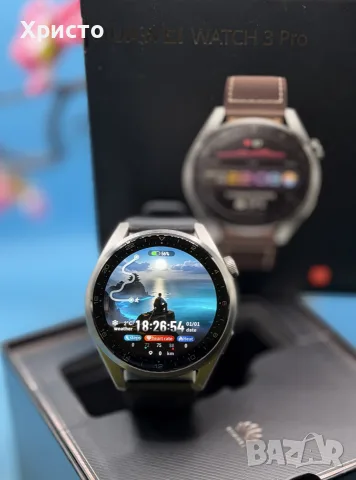 Смарт часовник Huawei Watch 3 Pro, 48mm, eSIM, Titanium, AMOLED, Black Strap, снимка 2 - Смарт часовници - 55994785