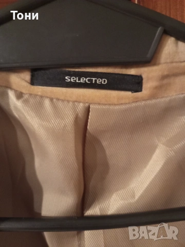 SELECTED Ново Мъжко Сако от Чист Натурален Велур L, снимка 4 - Сака - 53134725