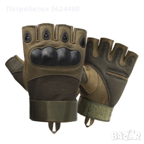Ръкавици без пръсти зелен цвят, снимка 4 - Ръкавици - 42527019