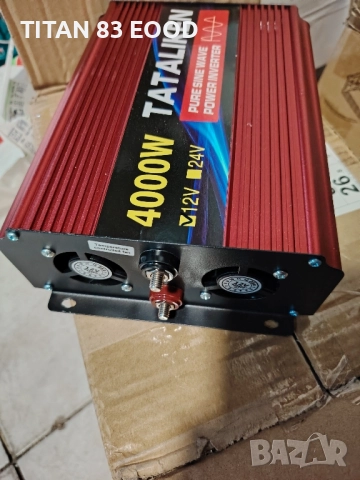 Инвертор Tataliken 4000W, чист синусоидален, преобразувател на напрежение 12V-220V (номинално 1300W, снимка 2 - Друга електроника - 51498600