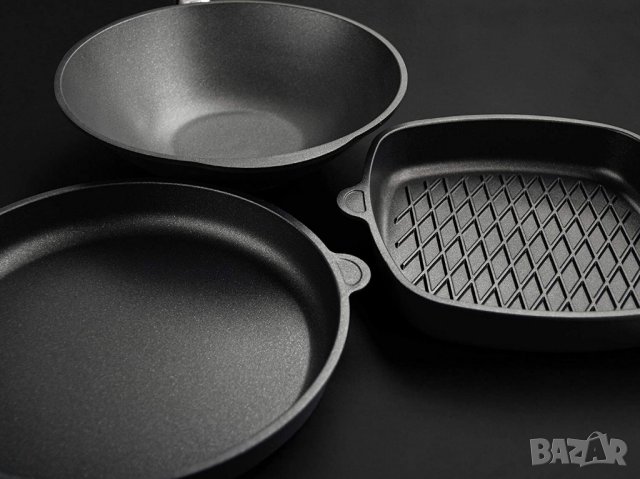 Тиган за пържене и задушаване AMT Gastroguss, Ø 28 см, 7 см височина, снимка 5 - Съдове за готвене - 40199531