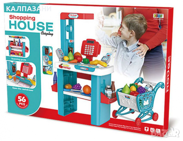 Игрален комплект Bowa - Супермаркет с количка за пазаруване 931929, снимка 4 - Други - 36127696