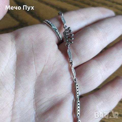 Сребърна гривна (144), снимка 5 - Гривни - 40842877