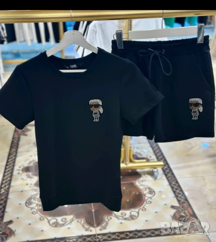 Дамски комплект Karl Lagerfeld в бяло и черно, снимка 2 - Комплекти - 50742785