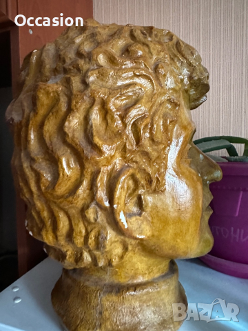 Голяма керамична глава на неизвестен герой керамика, снимка 7 - Колекции - 44762332