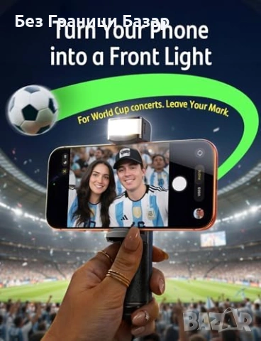 Нова LISEN стойка за телефон за самолетна седалка + LED светлина смартфон, снимка 6 - Селфи стикове, аксесоари - 53566322