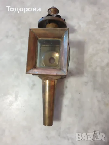 Бронзов транспортен фенер, снимка 7 - Антикварни и старинни предмети - 50140349