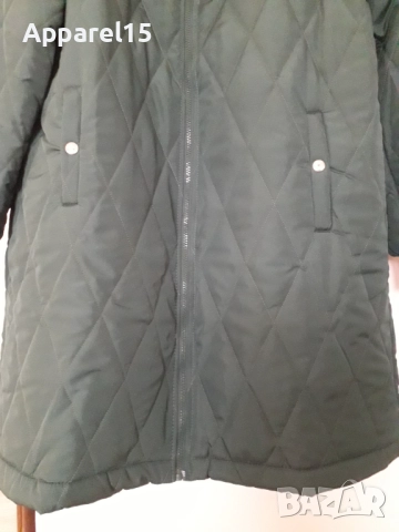 Ново вносно тъмнозелено яке с качулка, 44, снимка 4 - Якета - 52502095