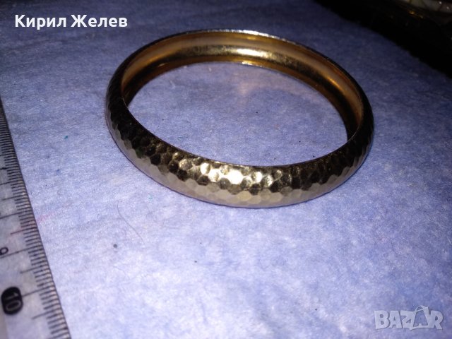 ЕФЕКТНА ЗЛАТИСТА ВИНТИДЖ АРТ МАСИВНА ГРИВНА от НЕРЪЖДАЕМА СТОМАНА 37950, снимка 7 - Гривни - 40811164