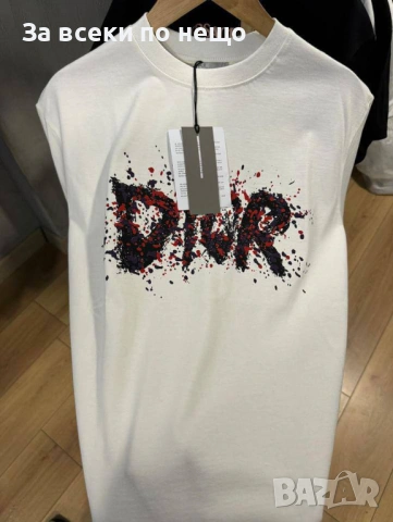 Christian Dior Мъжка Бяла Тениска👕Мъжка Блуза С Къс Ръкав В Бял Цвят Кристиян Диор Код MensPoint28, снимка 3 - Тениски - 53716060