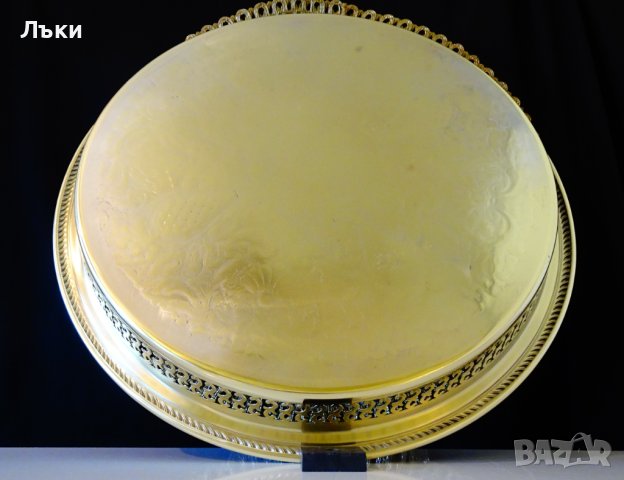 Канадски бронзов поднос Viking Plate,приказен барок , снимка 3 - Антикварни и старинни предмети - 39050987