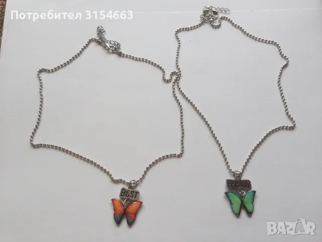 Комплект колиета пеперуди , снимка 3 - Бижутерийни комплекти - 49497605