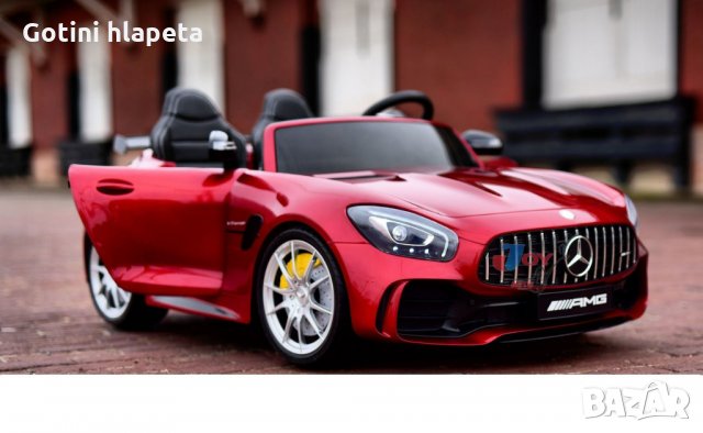Акумулаторен джип двуместен Mercedes GT R Licensed 2X12V ,MP4, с меки гуми, снимка 2 - Детски велосипеди, триколки и коли - 34367828