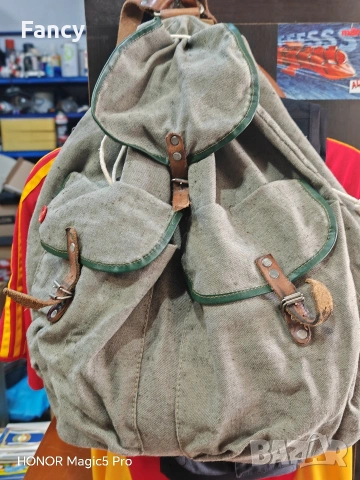 Стара брезентова раница , снимка 7 - Раници - 53526165