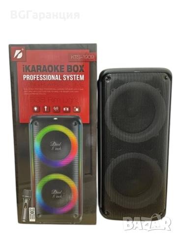 Bluetooth Караоке Колонка 2x8 с безжичен микрофон, снимка 5 - Тонколони - 51778311