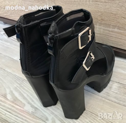 Секси черни обувки MDE на платформа с ток, снимка 5 - Други - 35752418