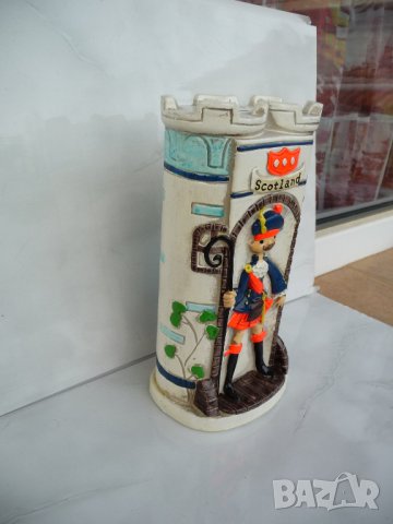 Шотландия керамична касичка Шотландски боец пола красива декорация каса монети, снимка 2 - Други - 41569524