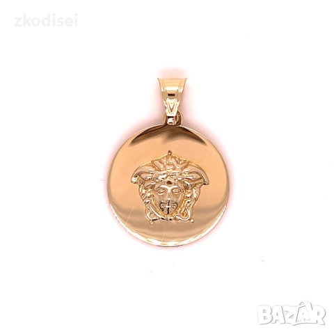 Златен медальон Versace 2,85гр. 14кр. проба:585 модел:34409-3, снимка 4 - Колиета, медальони, синджири - 51977617