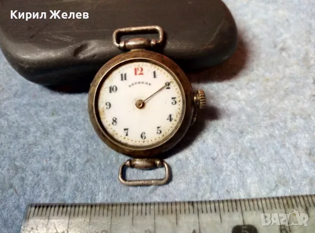 LAUREAT Стар СРЕБЪРЕН ДЖОБЕН ЧАСОВНИК СРЕБРО 800 ПРЕПРАВЕН на РЪЧЕН 48390, снимка 9 - Антикварни и старинни предмети - 48033838