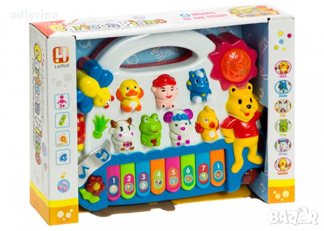 Детско пиано, звуци от животинки, интерактивно пиано за бебета, снимка 2 - Музикални играчки - 34533190