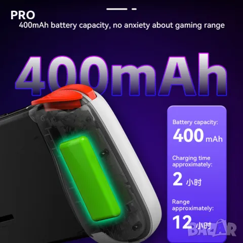  Безжичен Bluetooth Гейминг Контролер Techsuit (D6 DP) за Android Windows Nintendo БЯЛ , снимка 4 - Аксесоари - 49192698