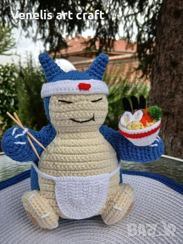 Снорлакс Покемон / Snorlax Pokemon Плетена играчка 