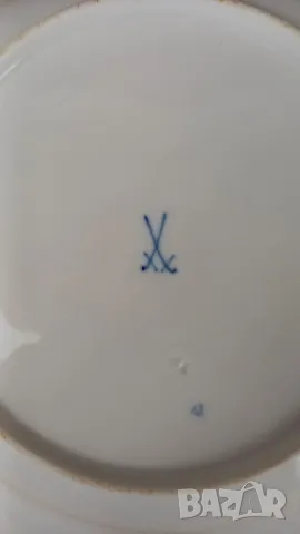 Три стари дълбоки чинии Meissen, снимка 11 - Чинии - 49653263