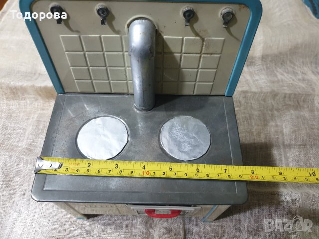 Старинна метална играчка- готварска печка, снимка 9 - Антикварни и старинни предмети - 39089025