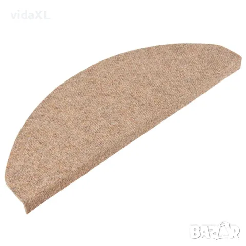 vidaXL Самозалепващи стелки за стъпала, 30 бр, бежови, 65x22,5x3,5 см, снимка 3 - Изтривалки - 56147147