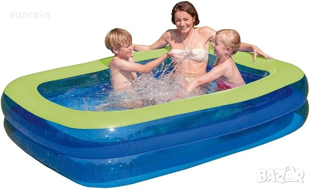 Нов надуваем басейн Happy People Family Pool, с 2 ринга, 200x150x50 cm