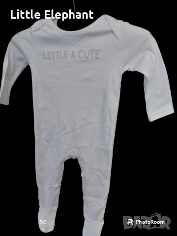 Цяла пижамка ропърче за 9-12 мес мом,Little and Cute",колекция"Famous",Англия/нов