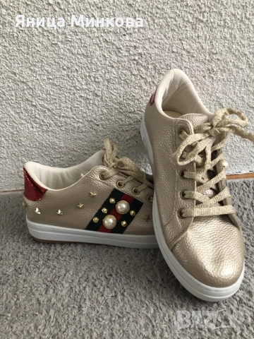 Дамски кецове Gucci- реплика, снимка 3 - Кецове - 56099644