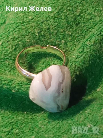 ВИНТИДЖ АРТ ПОСРЕБРЕН ПРЪСТЕН с ШЛИФОВАН ПОЛУСКЪПОЦЕНЕН КАМЪК 39703, снимка 9 - Пръстени - 46509960