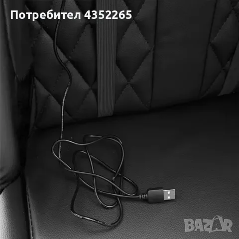 Геймърски стол с прибираща се подложка за крака и функция за масаж - черен, снимка 3 - Други стоки за дома - 55925213