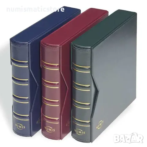 Leuchtturm NUMIS Classic - луксозен албум с касета син цвят